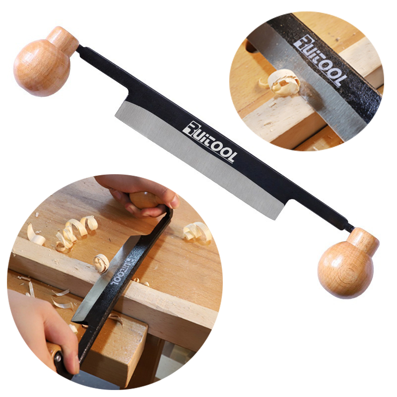 Drawknife Blade - Professionelle Ziehen Cutter Doppel Holzgriff Ziehen