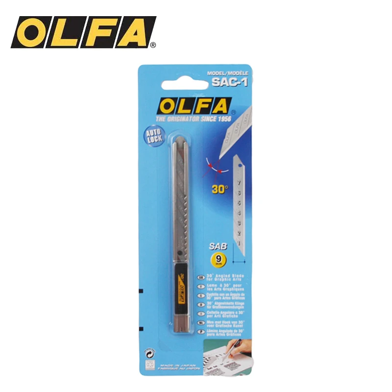 Woodworking Wallpaper - OLFA SAC-1(141B) 9mm 30-Grad-Klingenschneider aus Edelstahl,
