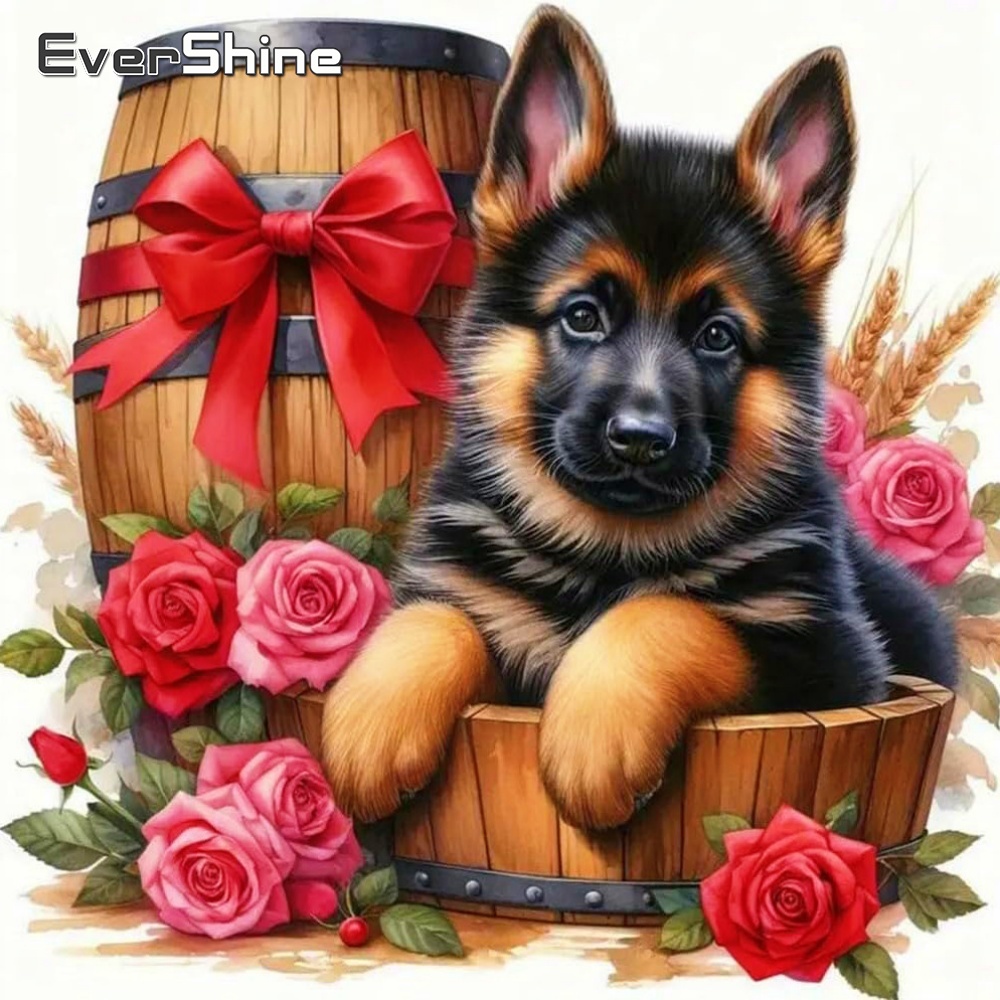 Woodworking Resin - Evershine Diamantmosaik Hund Tier Kreuzstich Malerei
