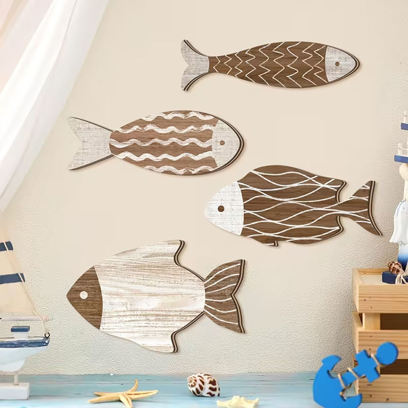 Ein Set aus 4 Holzfisch-Wandde – Woodworking Glue Bewertung und Preis
